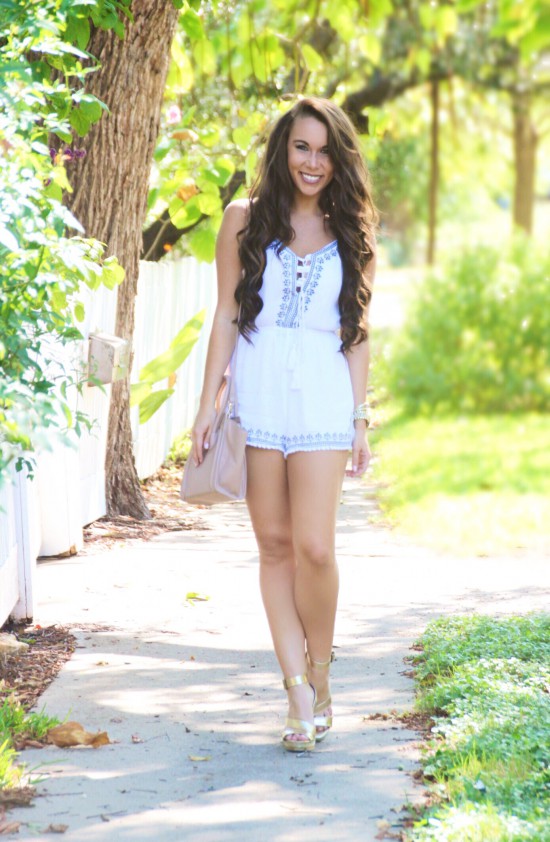 Embroidered Romper $18.99